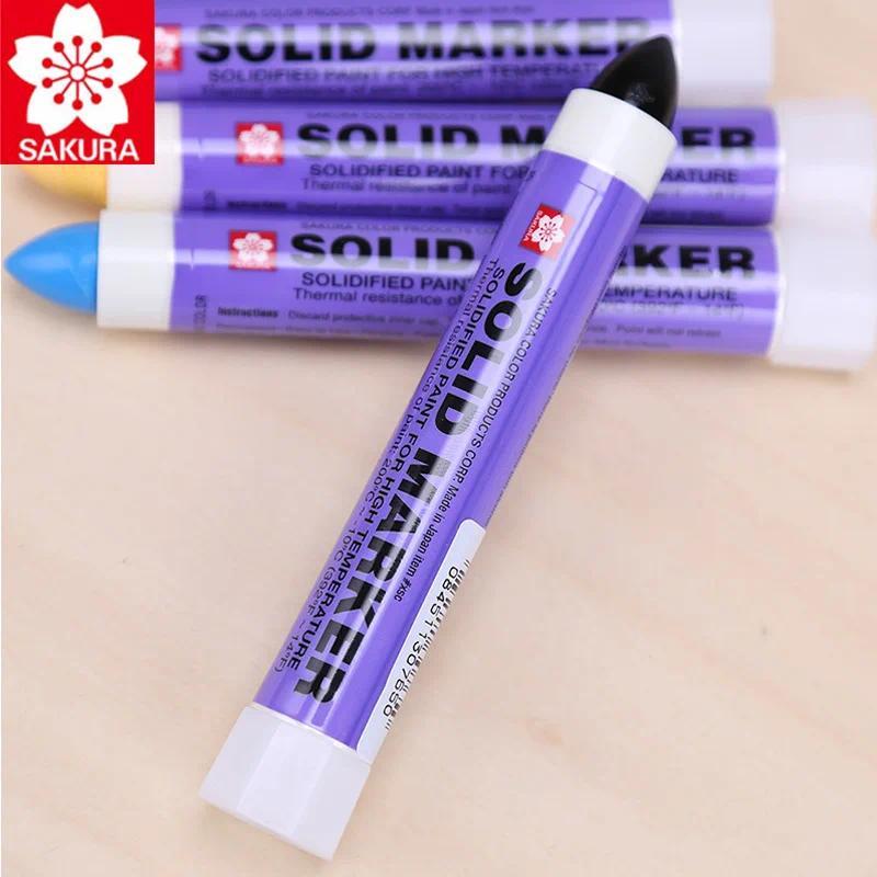 8Pcs Japan Sakura Solid Marker Industrial Pen XSC Dry Can Write on Steel Plate Water Oil Surface Mul