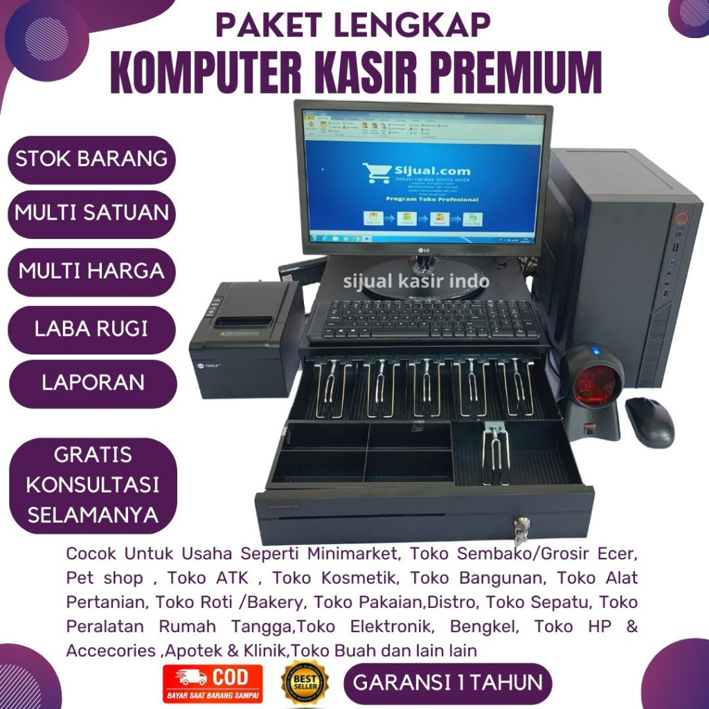 KOMPUTER KASIR LENGKAP SIAP PAKAI KOMPUTER KASIR ANDROID KOMPUTER KASIR ONLINE OFFLINE KOMPUTER TOKO
