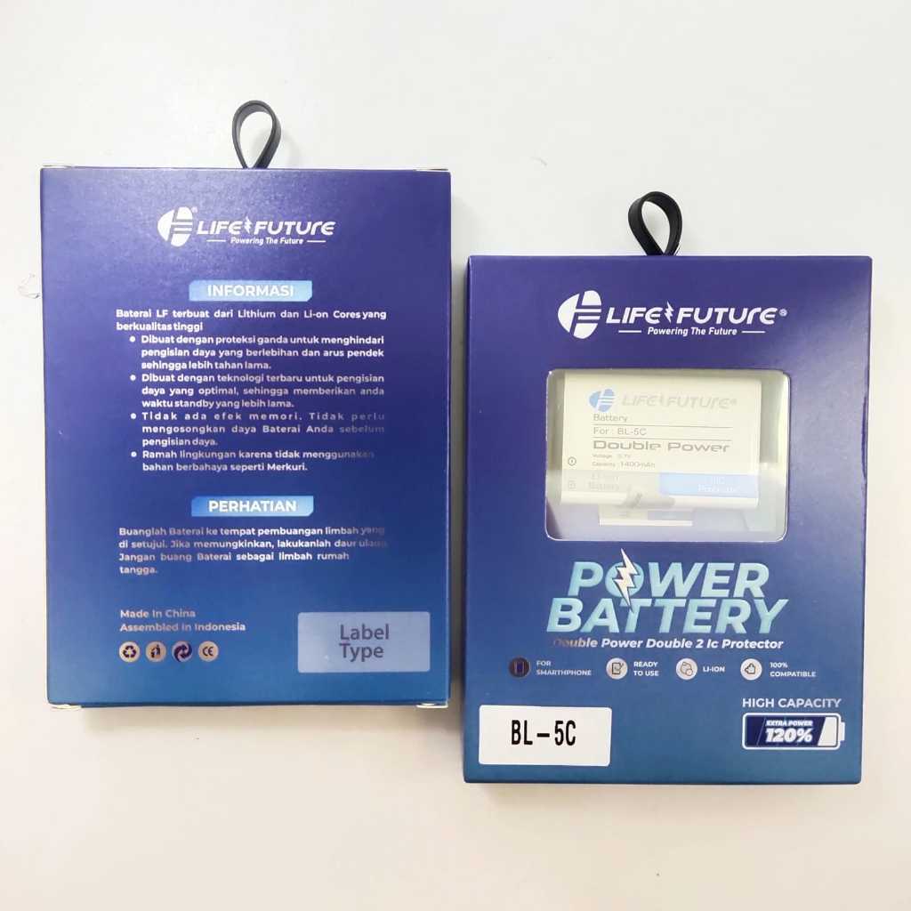 [ACC HP] BATRE BATREY BATERAI LF NOKIA BL5C BL 5C N70 NOKIA 105 DOBEL POWER LIFE FUTURE NOKIA GROSIR