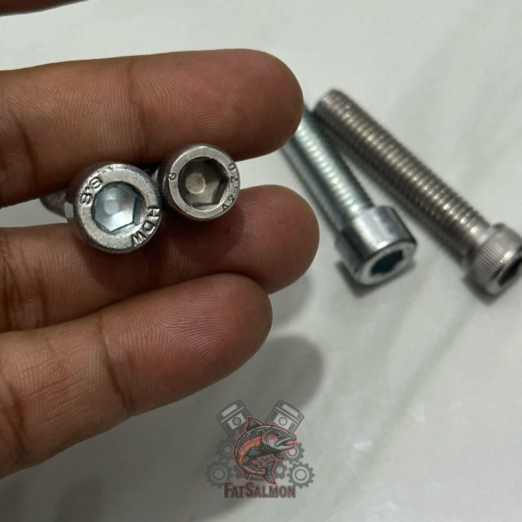 BAUT 12 KUNCI L PANJANG 4cm BOLT STENLIS BAJA ORIGINAL
