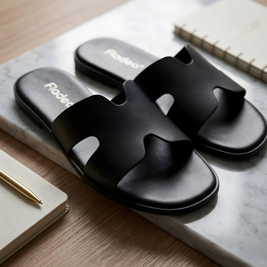 Sandal Wanita Slop Kekinian Teplek Polos Elegan Terbaru Simple