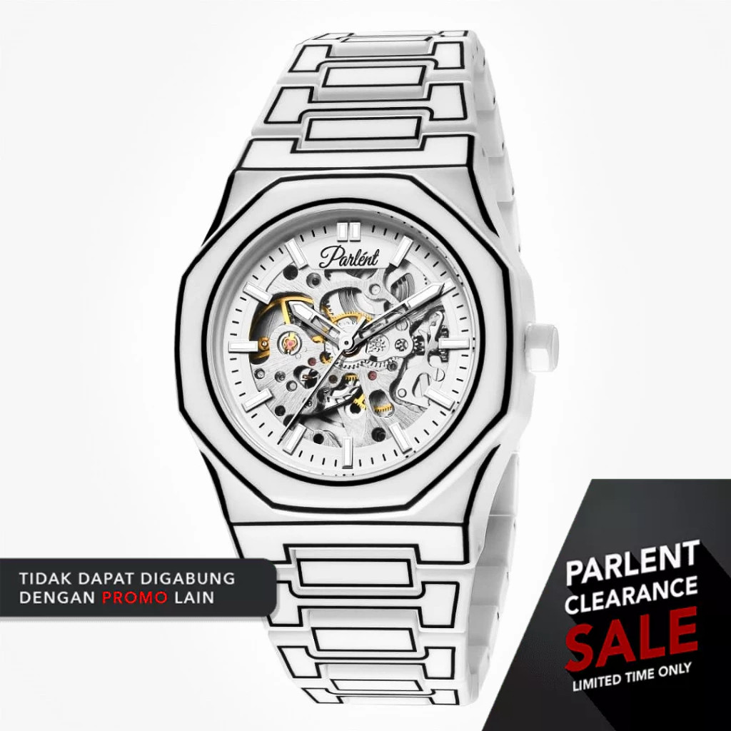 Parlent Palladium Sketch Automatic - Jam Tangan Pria 40mm, Automatic Movement, Waterproof 3ATM (30M)