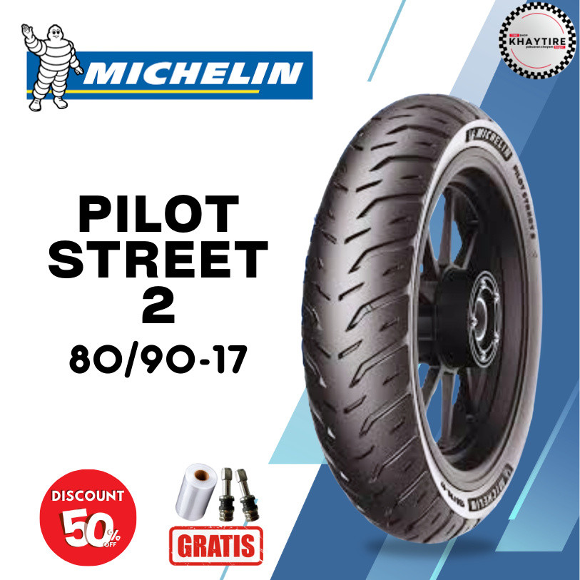 Ban Motor Bebek MICHELIN PILOT STREET 2 80/90 Ring 17 Tubeless