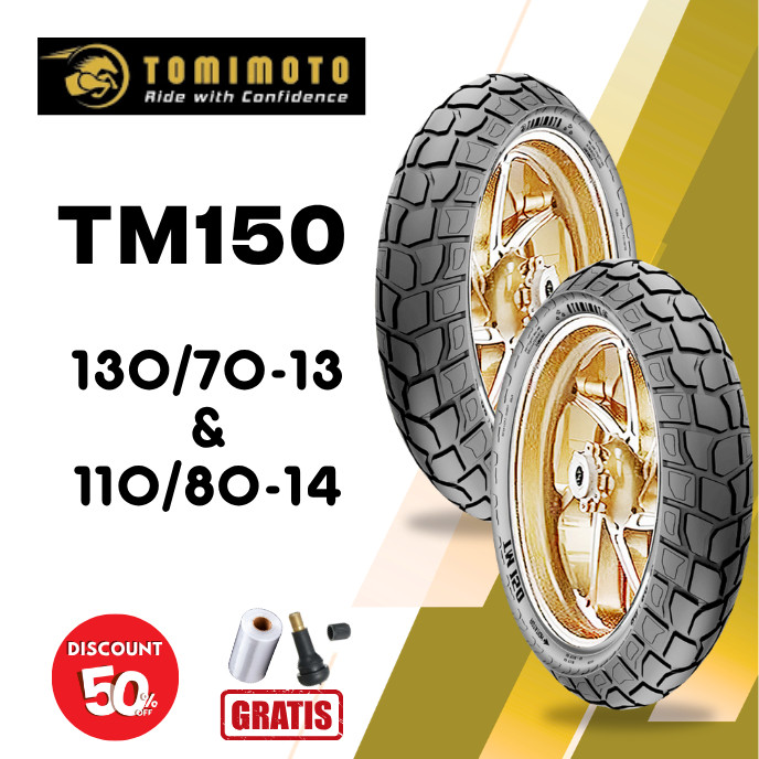 SEPASANG Ban Motor TOMIMOTO TM150 130/70 RING 13 & 110/80 RING 14 Tubeless