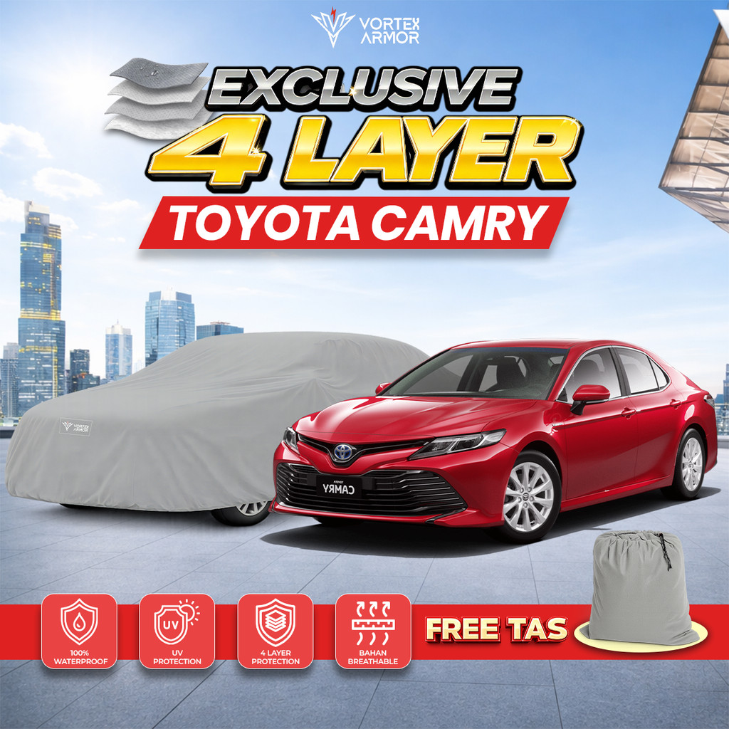 Cover Mobil 3 & 4 Lapis Toyota Camry Exclusive – Waterproof, Anti UV, Outdoor
