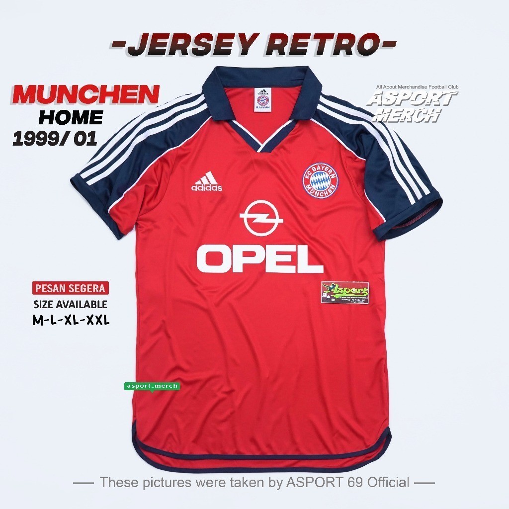 MUNCHEN RETRO HOME 1999 2001  RETRO MUNCHEN HOME 99 01