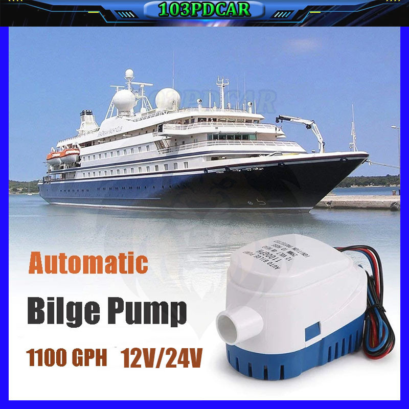 DIMSTORE Pompa Air Celup Bilge Pump DC 12 V dan DC 24 V Pompa Kuras Air Kapal Pompa Sedot Air Pompa 