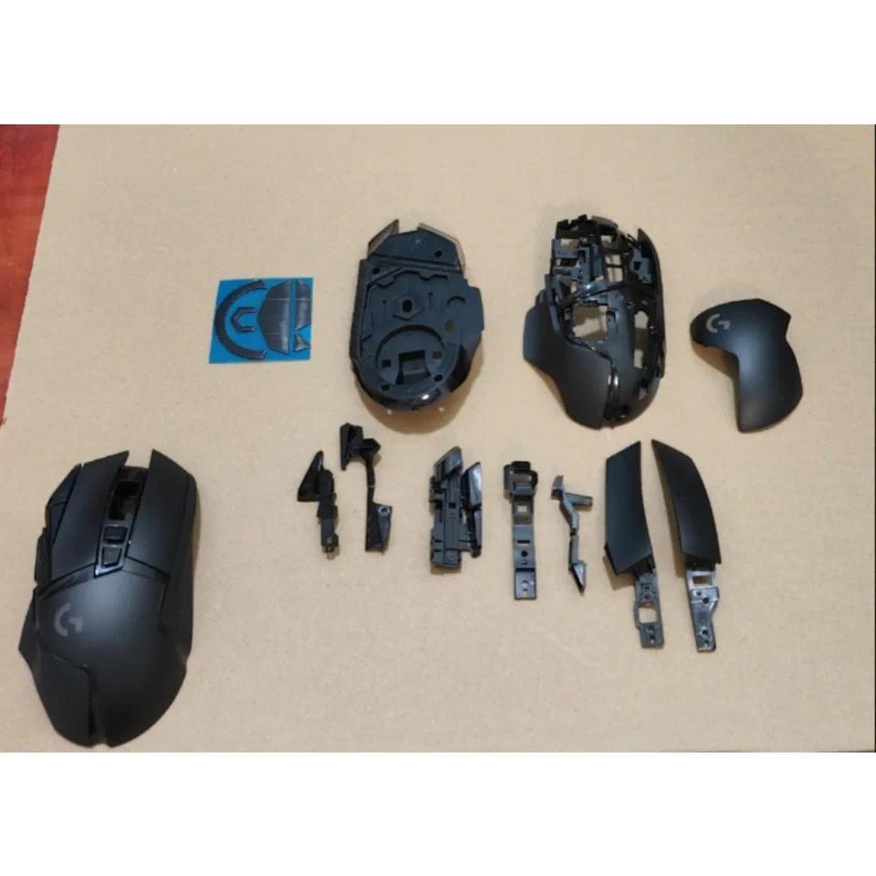 Replacement Upper Shell for Logitech G502 Wireless Mouse, Creator Edition Black Housing with Rubberi