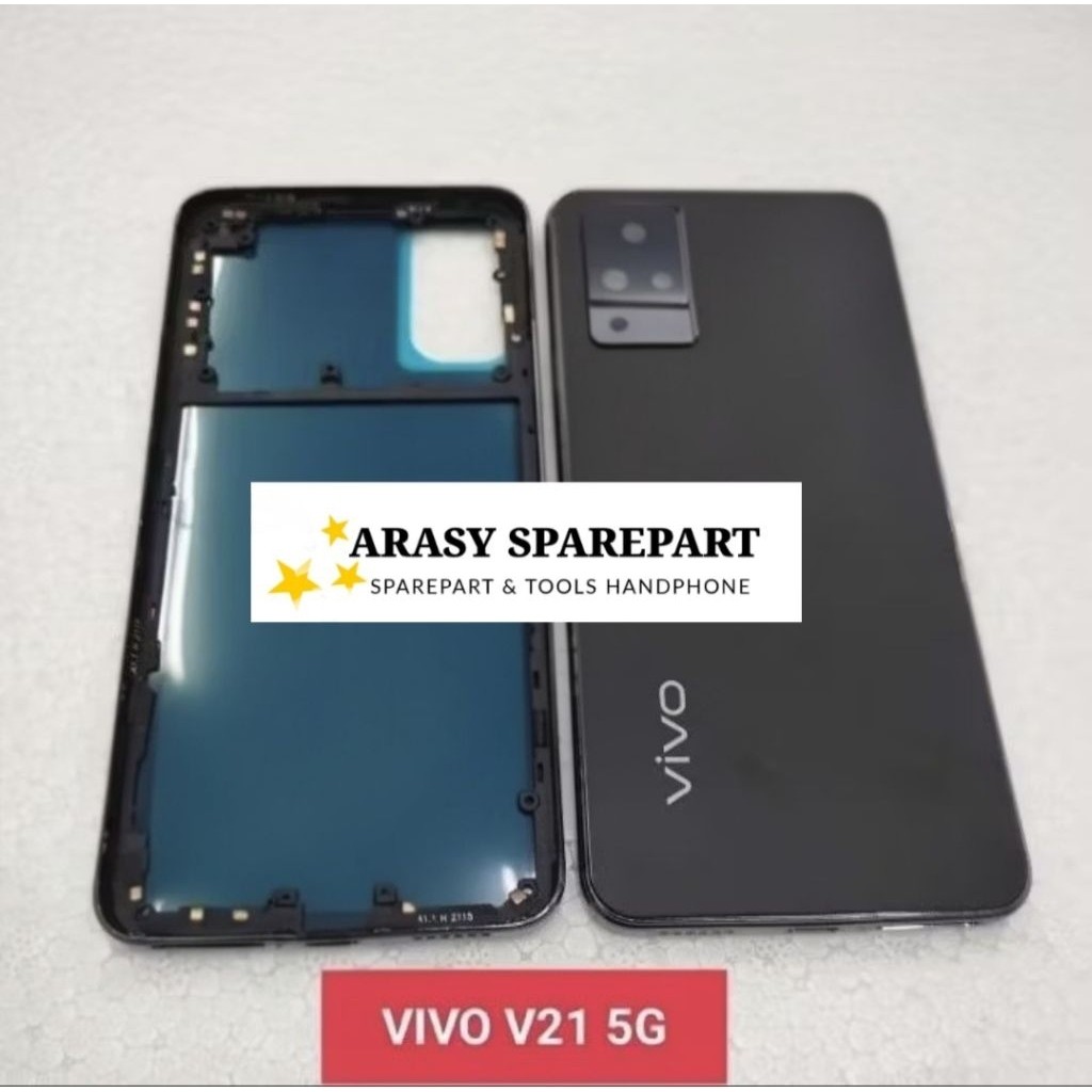 Kesing Fullset Casing Fullset Backdoor + Bezel VIVO V21 5G