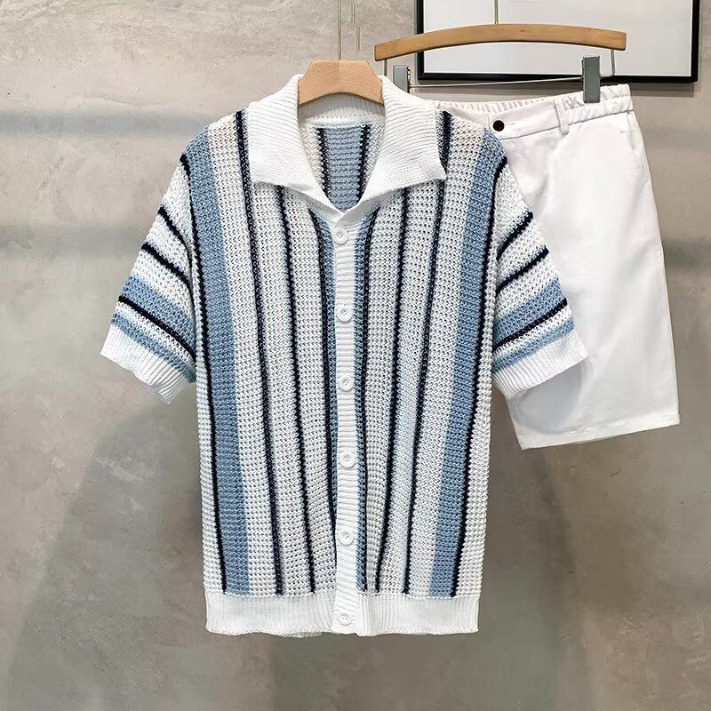 POLO Top Lengan Pendek Rajutan Pria Baru