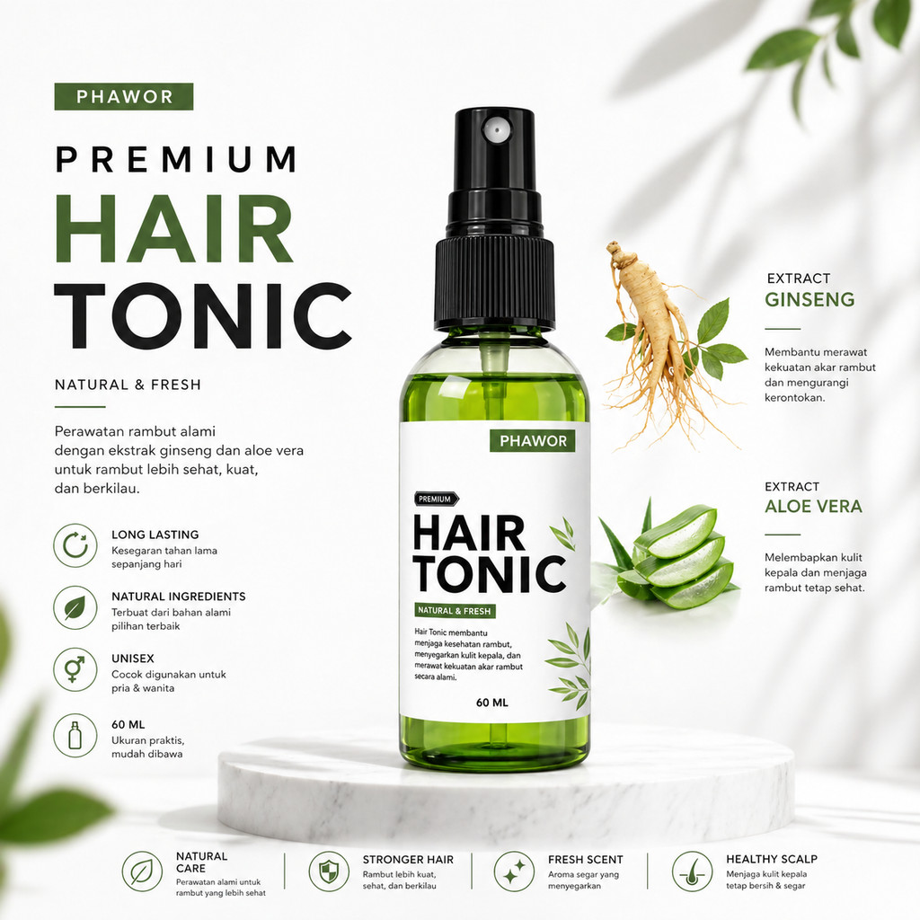 HAIR TONIC VITAMIN RAMBUT PRIA DAN WANITA MENUTRISI RAMBUT KERING DAN RUSAK