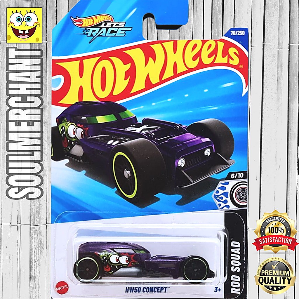Hotwheels HW50 Concept Ungu Lets Race Mainan Mobil Balap