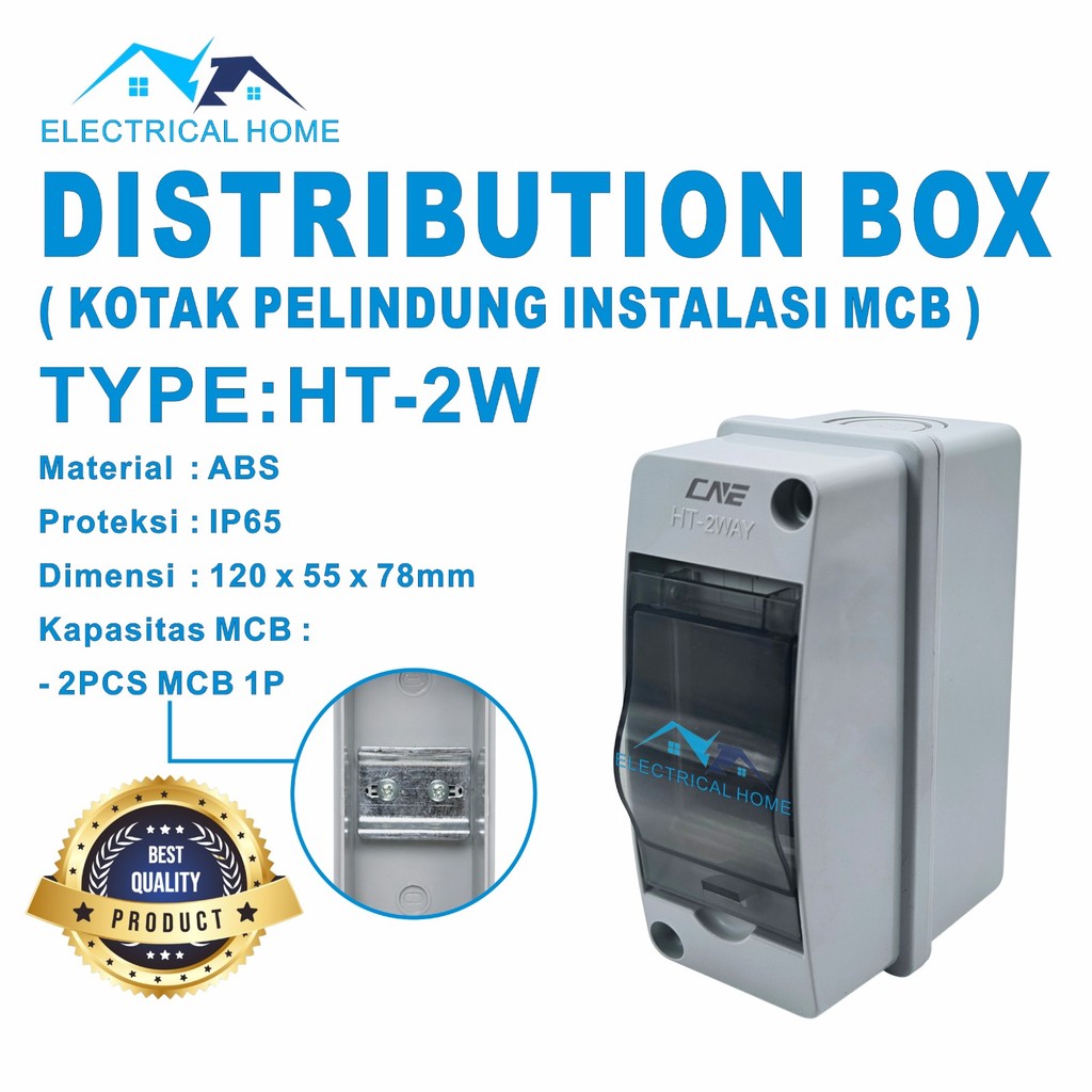 DISTRIBUTION MCB BOX  TYPE HT-2W WATERPROOF IP65