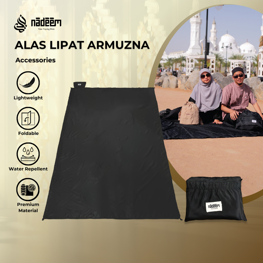 Nadeem - Tikar Lipat Alas Duduk Wukuf Arafah Mabit Muzdalifah Haji Umroh | Matras Piknik Portable Po