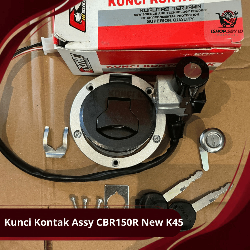 Kunci Kontak Assy CBR150R New K45 + Tutup Tangki RTHC Set Lengkap Motor Honda CBR 150R