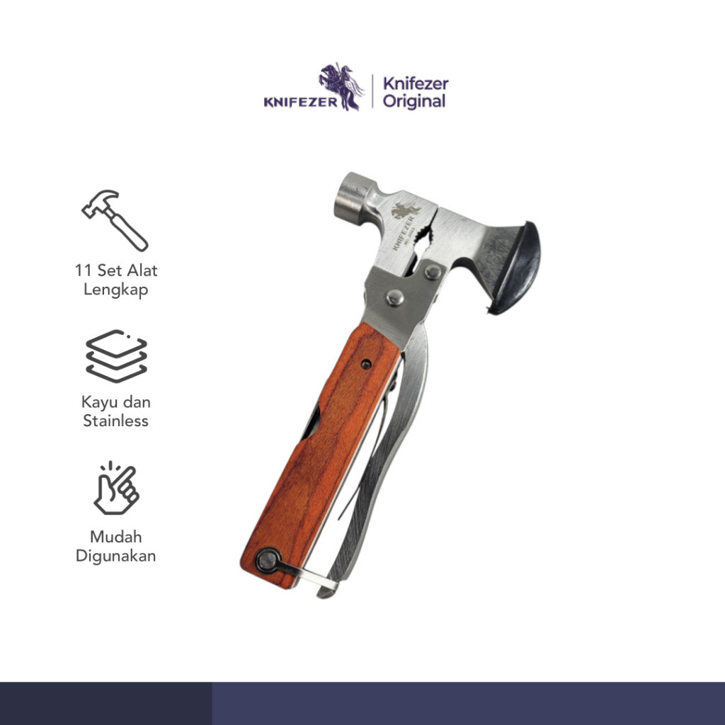 KNIFEZER Multifunctional EDC Axe Hammer Survival Tools