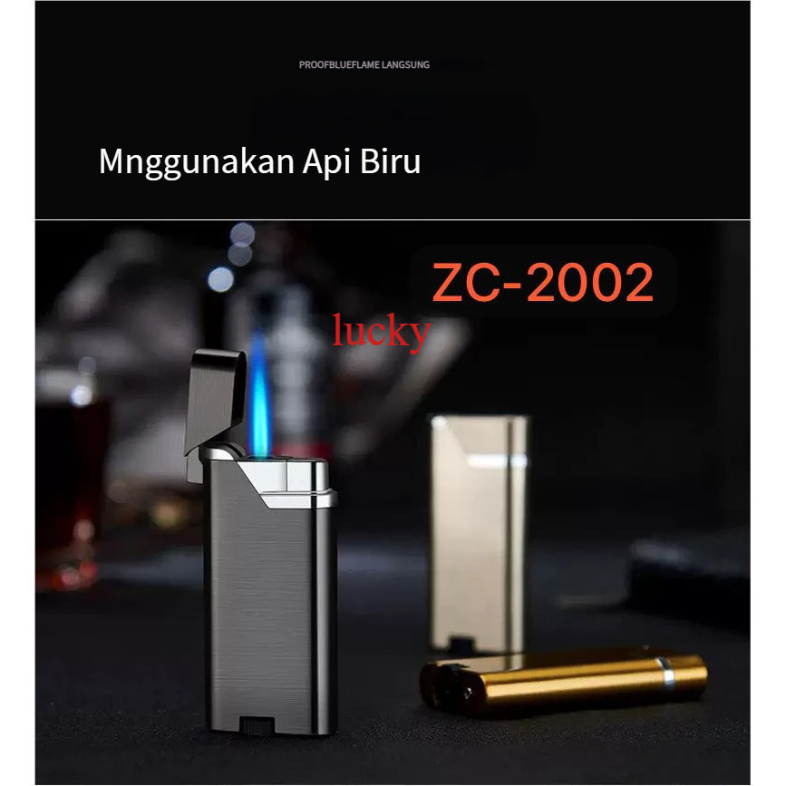 Korek Api bara korek Gas logam Polos korek api unik ZC-2002(BISA COD)