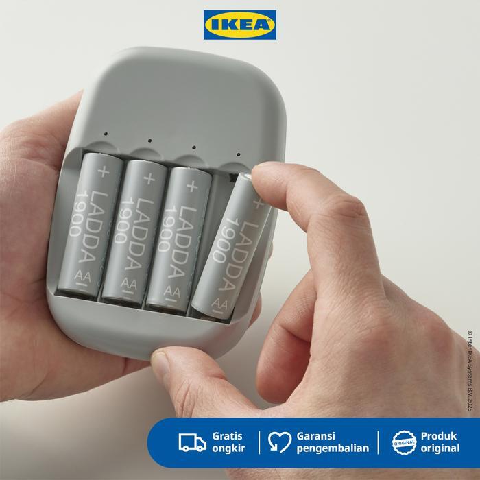 IKEA LADDA Baterai Isi Ulang AA 1.2V HR6 1900mah Isi 4pcs