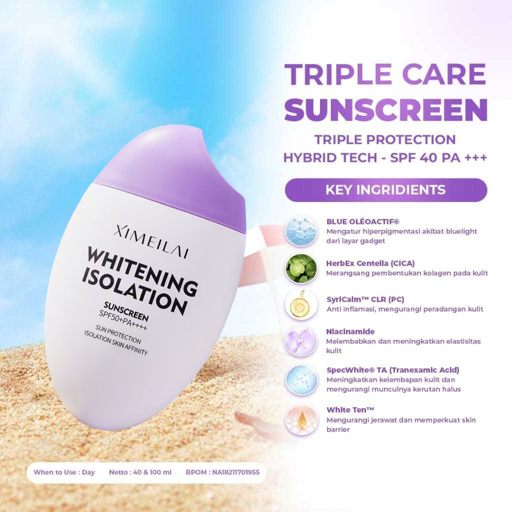 XILAIMEI  Sunscreen Brightening Normal / Tinted Sunscreen For Acne & Oily Skin SPF 40 PA+++ 70ML