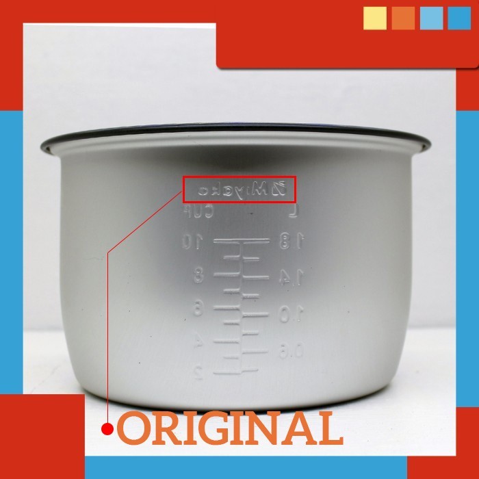 READY 0,6 1,2 dan 1,8 Liter ORIGINAL ADA LOGO MIYAKO Panci Rice Cooker Miyako 1,8 Liter 1.8L 13 cm 1