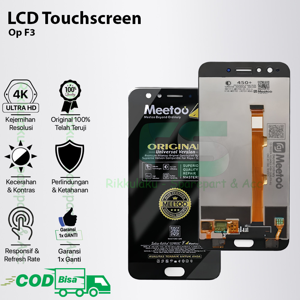 [LW] LCD Touchscreen Oppo F3 Original 100% Fullset