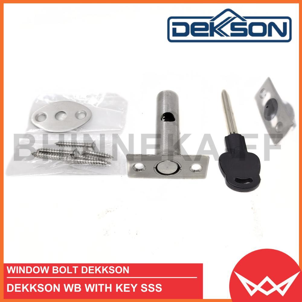 WINDOW BOLT DEKKSON WB WITH KEY STAINLESS STEEL