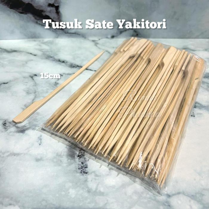 Tusuk Sate Yakitori / Tusuk Sate Bambu / Sate Jepang - 15cm Terlaris