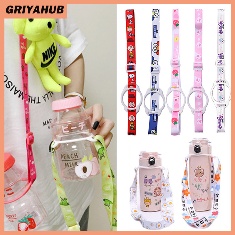 TALI BOTOL Minum Tali Botol Panjang Motif Kartun Import Tali Strap Botol Minum Tupperware Motif Lucu