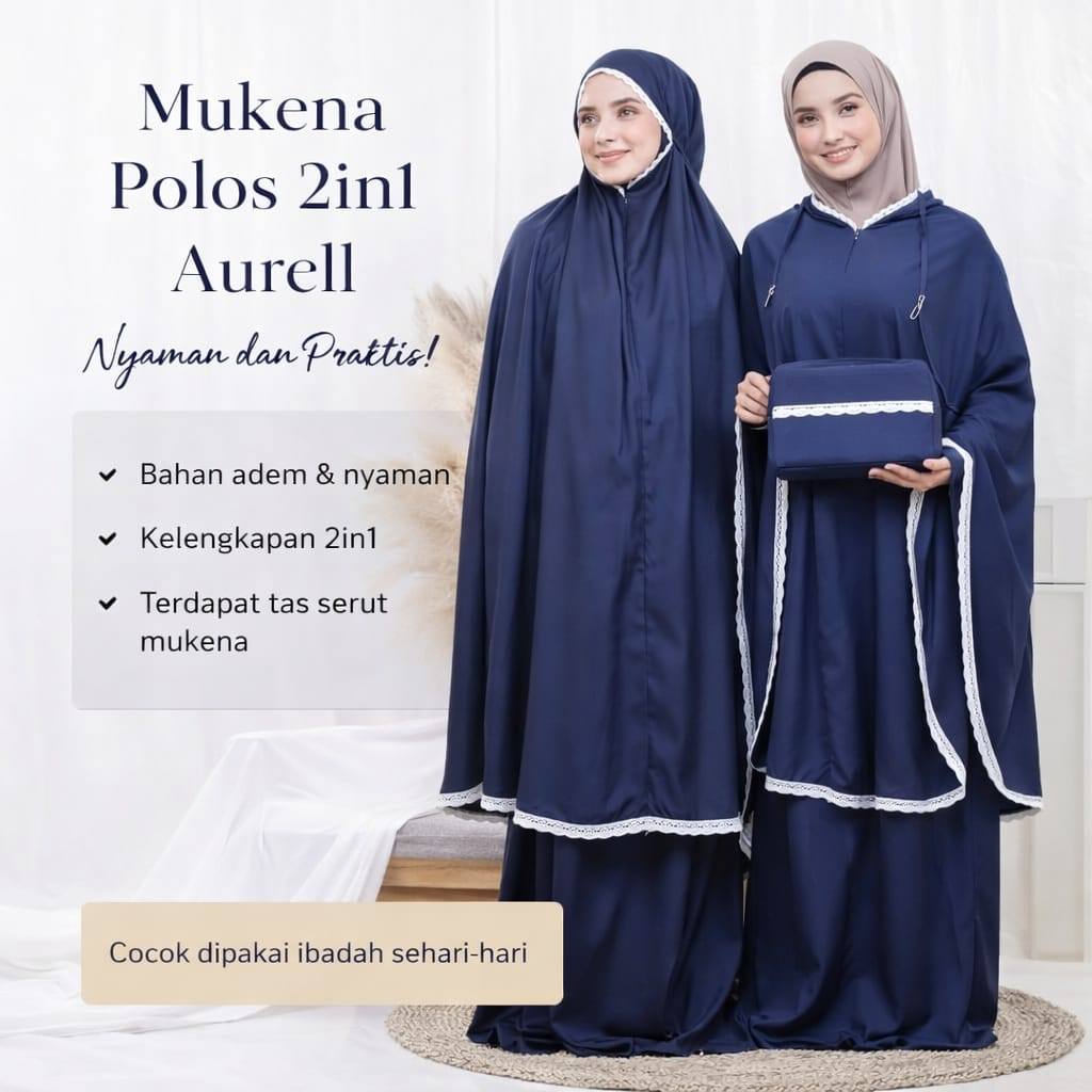 Mukena Dewasa Jumbo Mukenah Lebaran Daily Polos 2in1 Rayon Jumbo Motif Aurell Terbaru By Kiran Musli