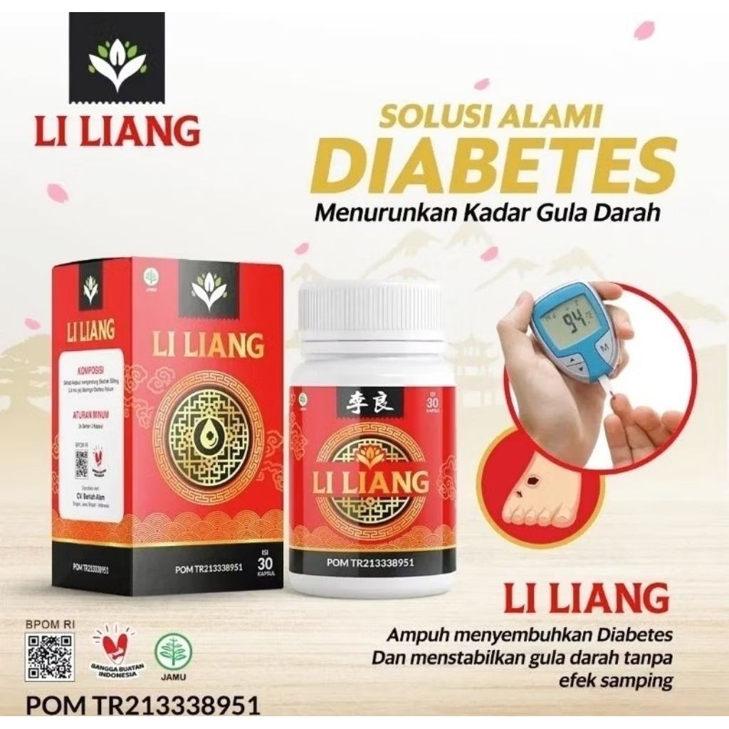 Li Liang Asli Original Obat Herbal Cina Atasi Diabetes Kancing Manis Kolesterol