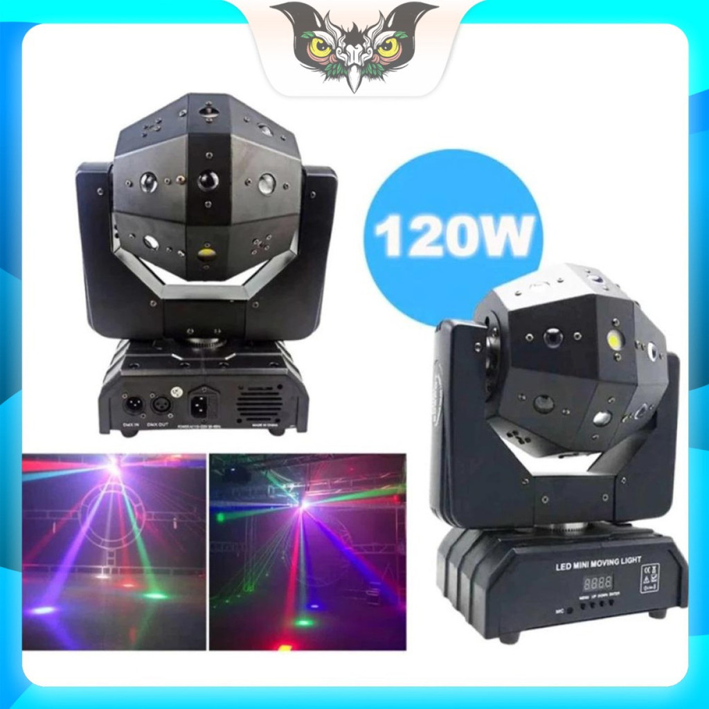 Lampu Proyektor Panggung Laser Ball Moving Head Disco 120W DMX512