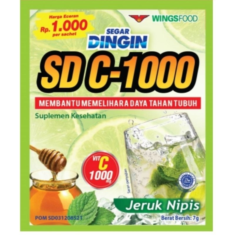 SEGAR DINGIN C1000 JERUK NIPIS / ORANGE ISI 12 SACHET - RANDOM