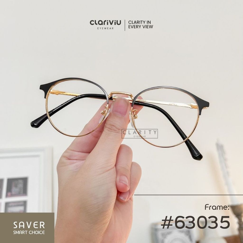 CLARIVIU #63035 Frame Kacamata Wanita Fashion Minus Korea
