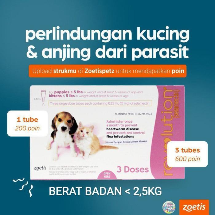 Revolution Obat Kutu Kucing/Revolution Obat Kutu Anjing - PINK 31 OKT 2028