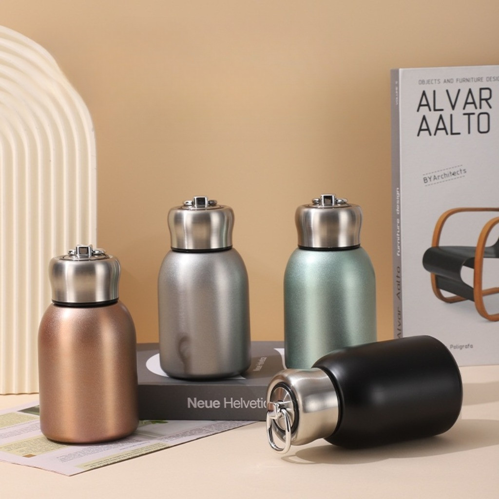 Termos Mini Aestetik 300ml Tumbler Stainless Kecil Portable Tahan Panas & Dingin Souvenir GIFT Hadia