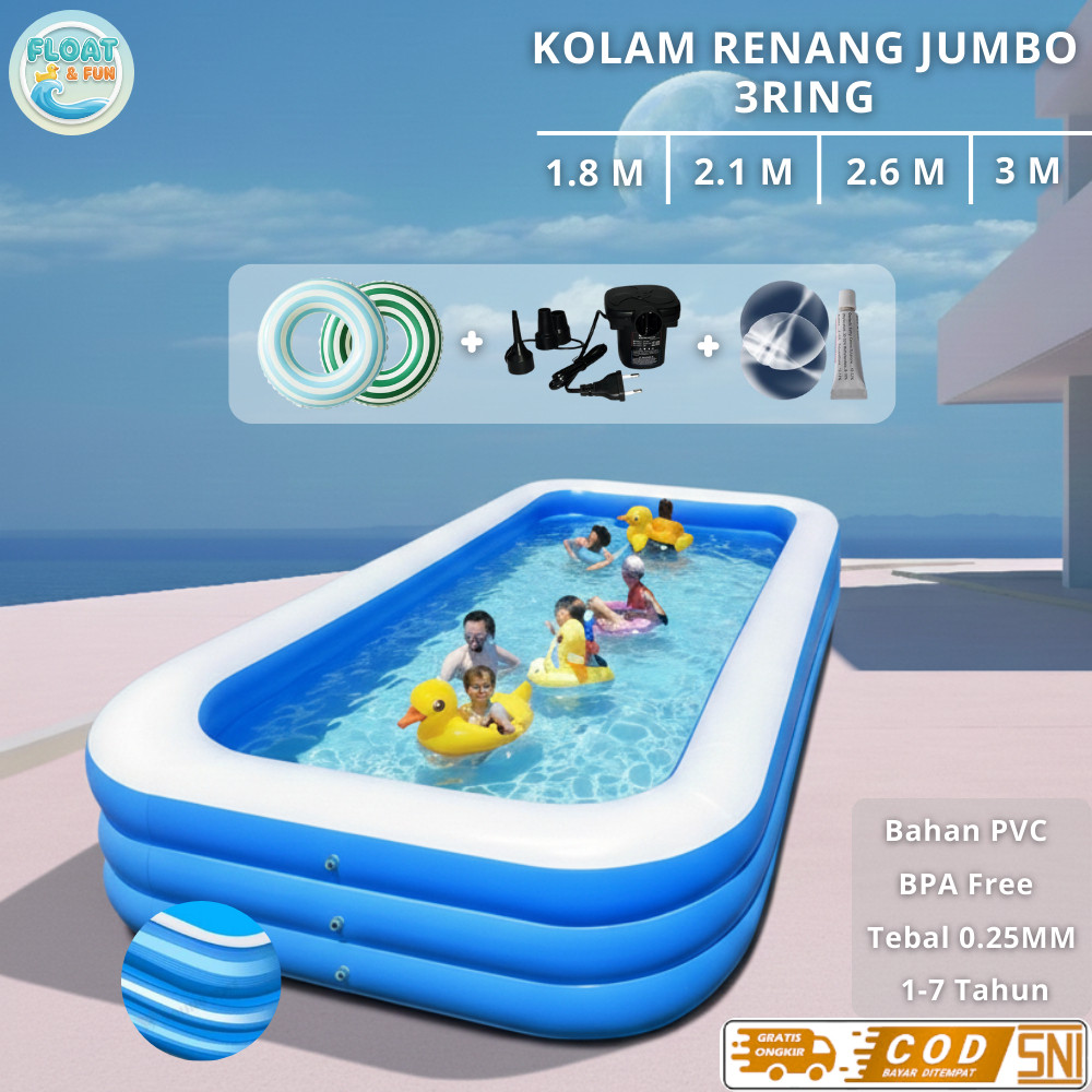 Kolam Anak Jumbo tebal SNI – Kolam Portable Bayi Tiup Anti Bocor