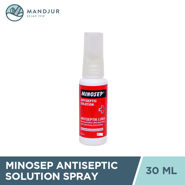 Minosep Antiseptic Solution Spray 30 mL - Obat Luka Antiseptik Spray