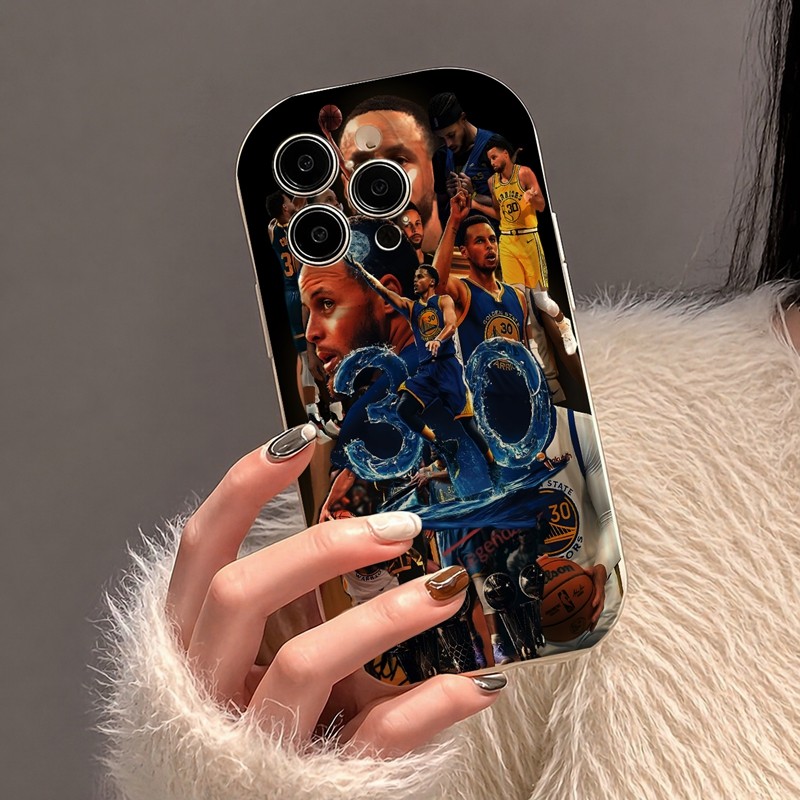 Casing iPhone Redmi Pemain Basket Stephen Curry Untuk iPhone 16 15 14 13 12 11 Mini Pro E MAX Untuk 