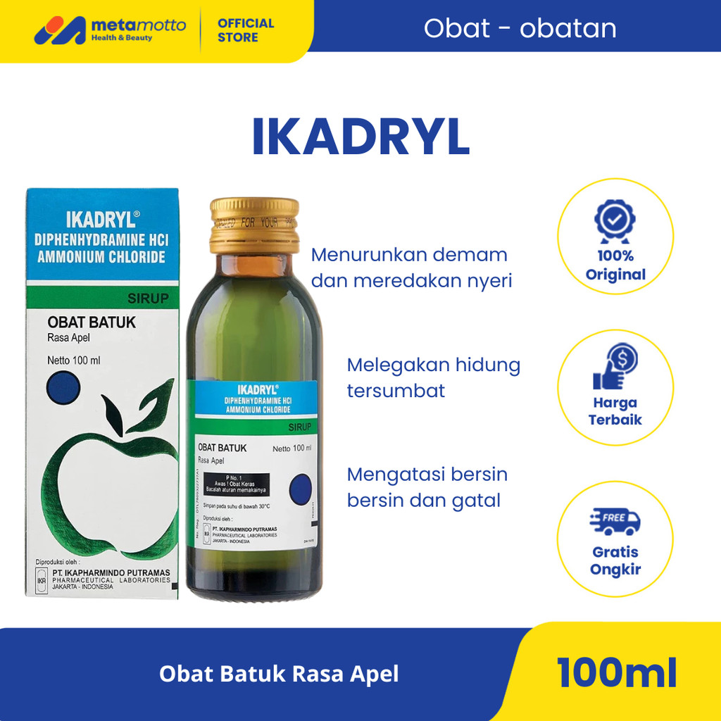 Ikadryl Flu Sirup untuk Meringankan Gejala Flu - Metamotto Karya Jaya
