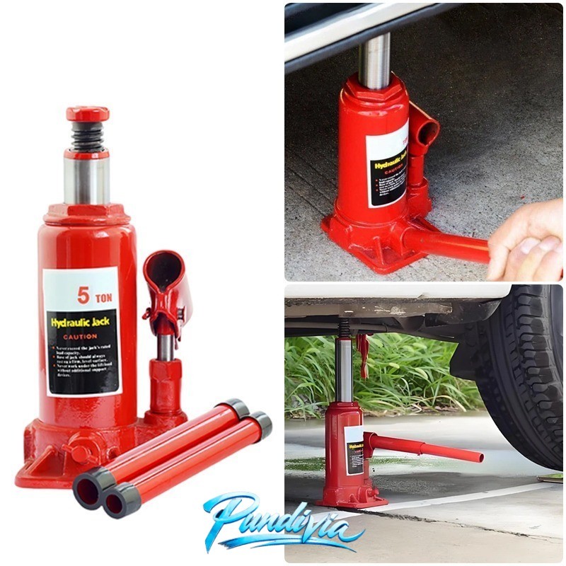 PUNDIVIA Dongkrak Botol 1/2/3/5/10Ton Mobil Becak Truk Universal Hidrolik Hydraulic Jack Stand Dongk