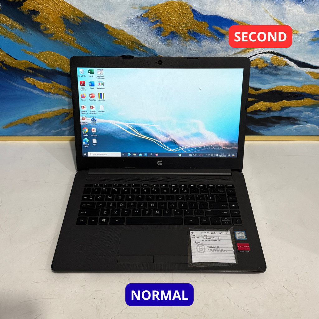 HP 240 G7 NOTEBOOK PC i7 8565u 8 GB (14") LAPTOP SECOND ORIGINAL SINAR MUTIARA CELL