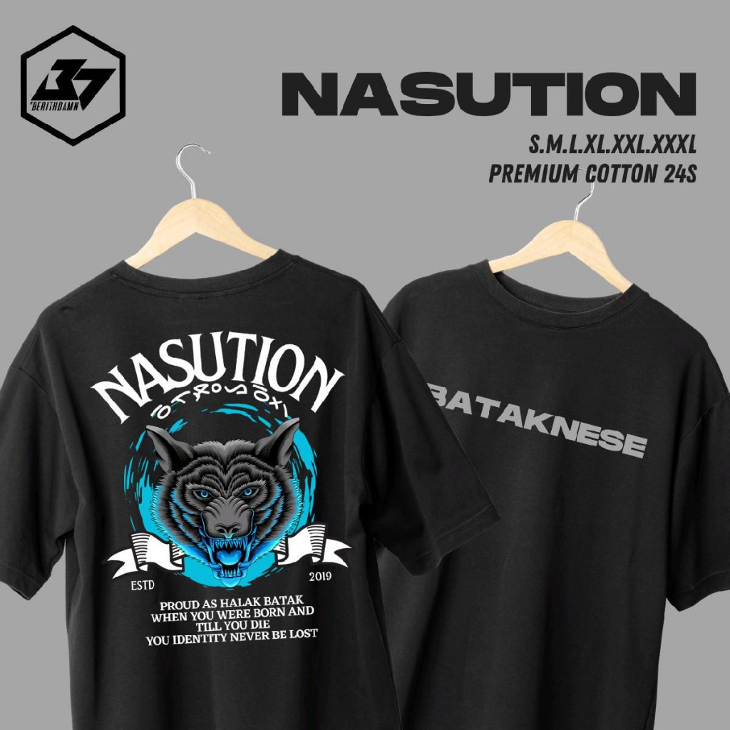 Kaos Batak Marga NASUTION Tshirt Premium Cotton