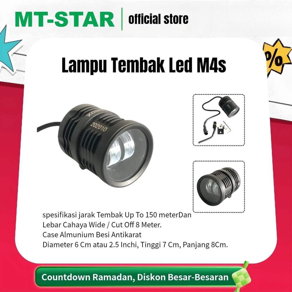 MT STAR  Lampu Tembak Led M4s 11 Wide Cut Off Cahaya Putih