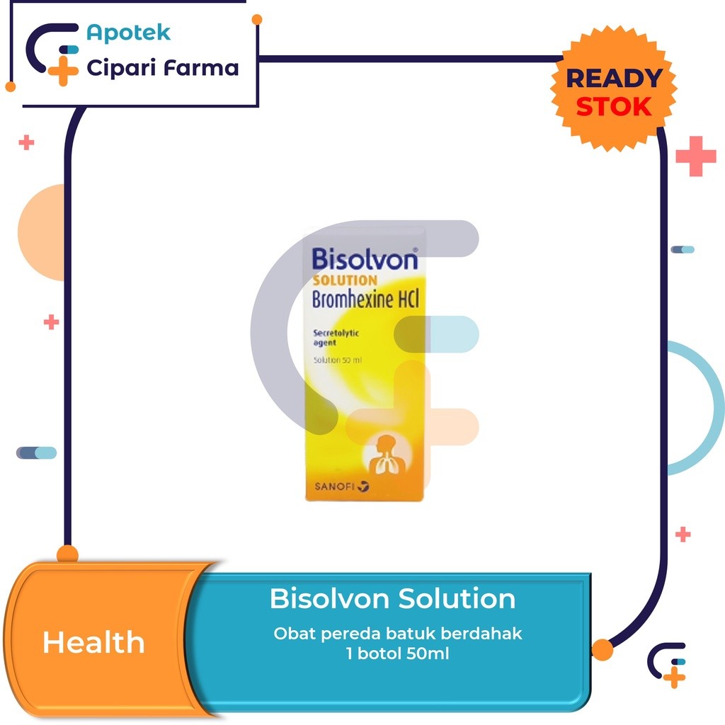 Sehati.|| Bisolvon Solution Obat Batuk Berdahak | Cairan untuk Nebulizer isi 50ml