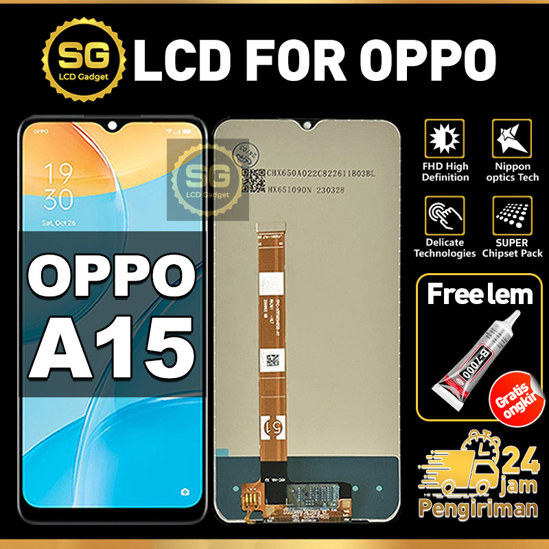 SG LCD OPPO A15 Fullset HP Touchscreen OPPO A15 Free Lem Glass Touch Screen Digitizer COD