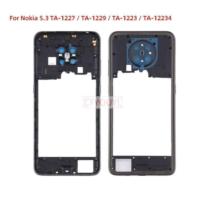 Middle Frame Back Housing Repair Parts For Nokia 5.3 TA-1227 / TA-1229 / TA-1223 / TA-12234 Middle F