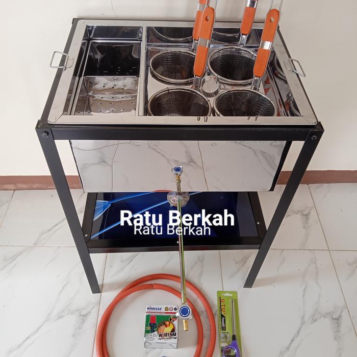 Dandang mie ayam kotak / tong mie ayam / tong bakso kotak - Dandang meja