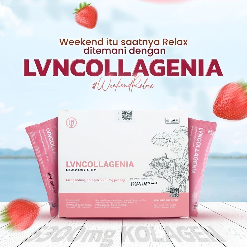 Lvn collagenia original 100% bpom pt.best 1 box isi 10 sachet