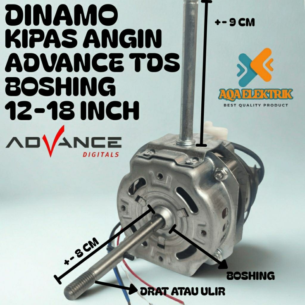 READY DINAMO KIPAS ANGIN ADVANCE TDS BOSHING 16-18 INCH DINAMO MESIN KIPAS ANGIN 3 IN 1 HIGH QUALITY