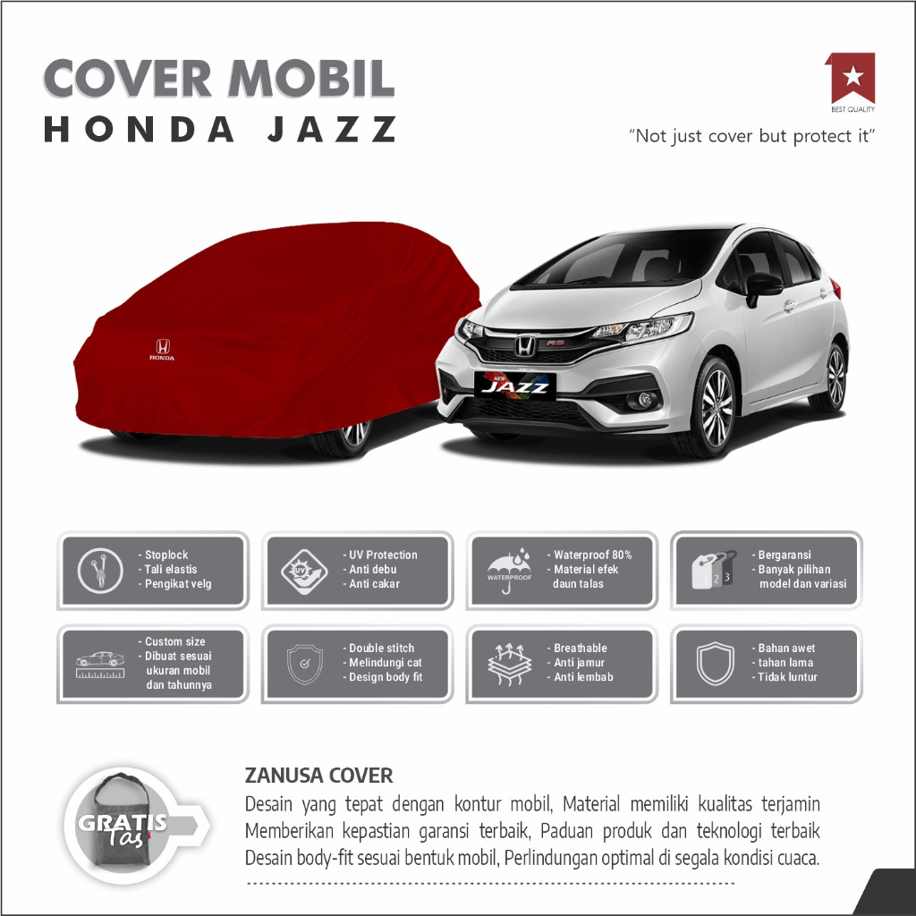 BODY COVER MOBIL HONDA JAZZ, SARUNG MOBIL HONDA JAZZ, SELIMUT MOBIL HONDA JAZZ